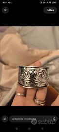 bracciale argento cesellato a mano 