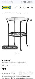 Tavolini Ikea vetro e metallo