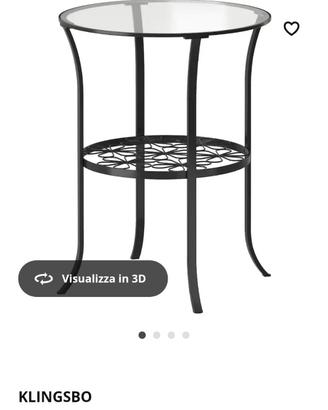 Tavolini Ikea vetro e metallo