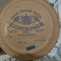 Coperchio in cartone antico Caflisch Palermo raro