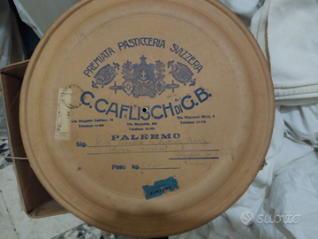 Coperchio in cartone antico Caflisch Palermo raro