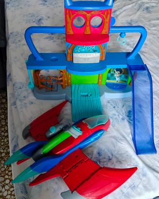 Quartier generale e aereo PJ MASK originali