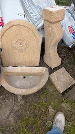 Fontana da giardino in pietra - 3 pezzi