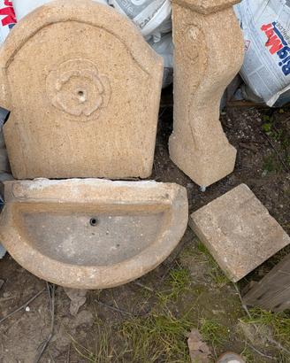 Fontana da giardino in pietra - 3 pezzi