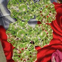 set 5 centrini fatti a mano