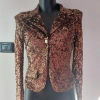 Giacca in paillettes marrone List