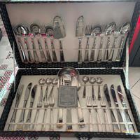 Posate vintage inoxriv 18/10 placcate oro