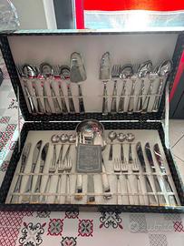 Posate vintage inoxriv 18/10 placcate oro