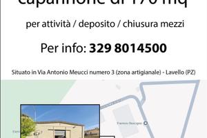 Capannone di 170 mq in zona artigianale