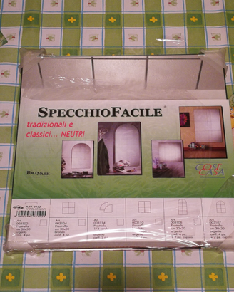 N. 2 SPECCHI CM 30x30, PIASTRELLA ARGENTO, NUOVI