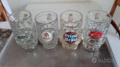 lotto di 4 boccali vintage diversi per birra