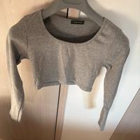 Crop top manica lunga