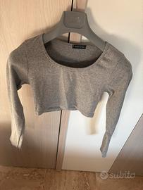 Crop top manica lunga