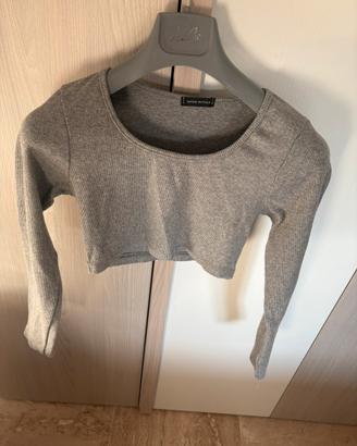 Crop top manica lunga