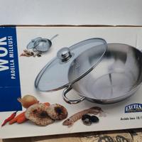 Padella milleusi Wok in acciaio 18/10