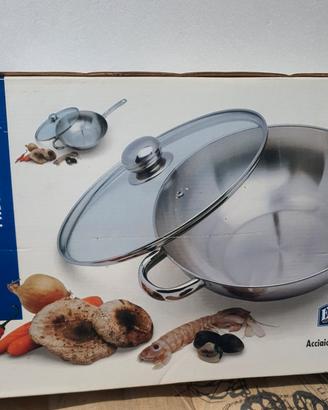 Padella milleusi Wok in acciaio 18/10