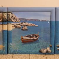 Trittico con cornici dipinte a mano