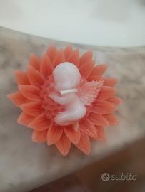 Candele angelo su fiore profumata 