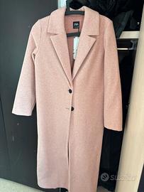 Cappotto lungo ZARA rosa cipria - nuovo