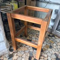 Sgabello macelleria  legno  45x45 h 65 cm nuovo