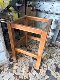Sgabello macelleria  legno  45x45 h 65 cm nuovo