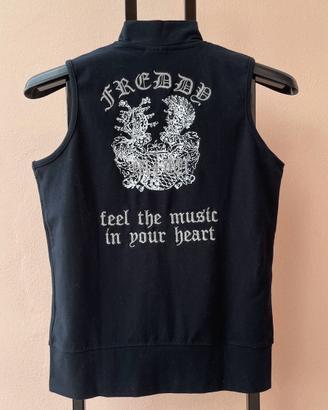 Gilet Nero Freddy, Vintage Y2K, TG 44