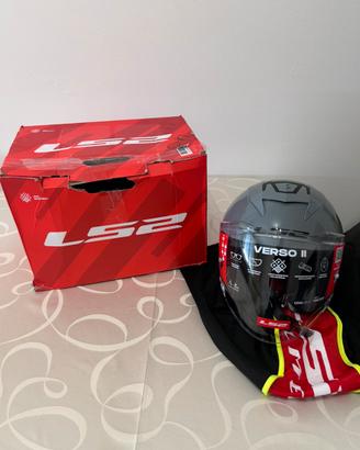 Casco Jet LS2 Verso II Grigio Nardo - Taglia S