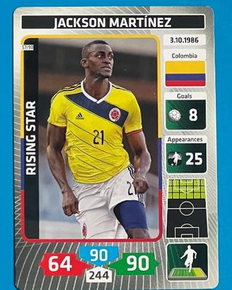 JACKSON MARTINEZ 57 Panini Die Fußball Stars card