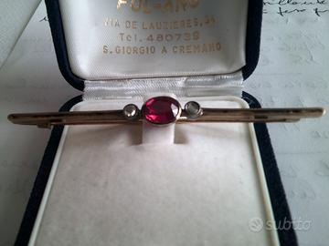 Spillone anni 40 in oro 12 kt