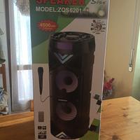 Cassa BlueTooth luminosa, microfono e telecomando 