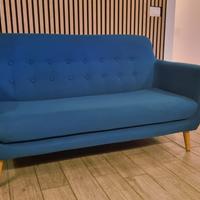 Divano Maisons Du Monde blu petrolio 2 posti