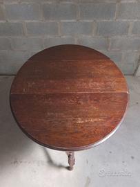 Antico Tavolo a Libro Ovale "Gateleg"