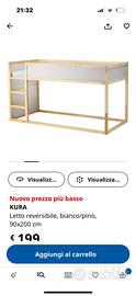 Letto ikea Kura bambini