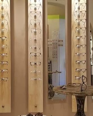 Supporti per occhiali negozio ottica