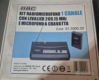 KIT RADIOMICROFONO 1 CANALE