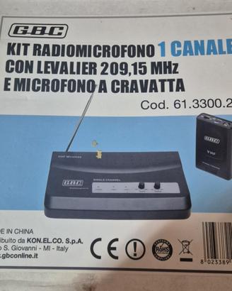 KIT RADIOMICROFONO 1 CANALE