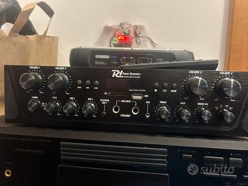 Amplificatore 4 uscite canta tu 2 mic - radio -usb