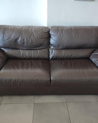 Divano tre posti Poltronesofà in vera pelle