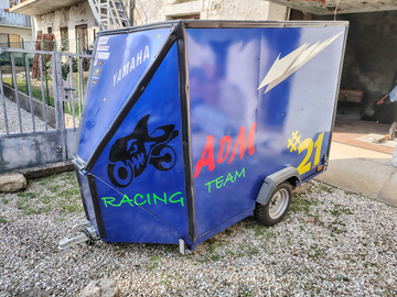 Carrello porta moto singola