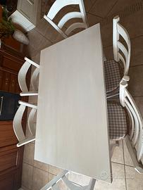Tavolo cucina rovere sbiancato