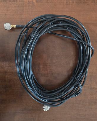 Cavo tipo RG58 10 metri attecchi N maschio