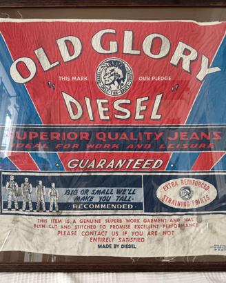 Foulard pubblicitario DIESEL incorniciato