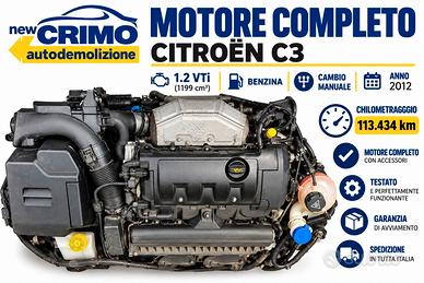 Motore Citroën C3 1.4 Benzina 8FP 70KW GARANZIA