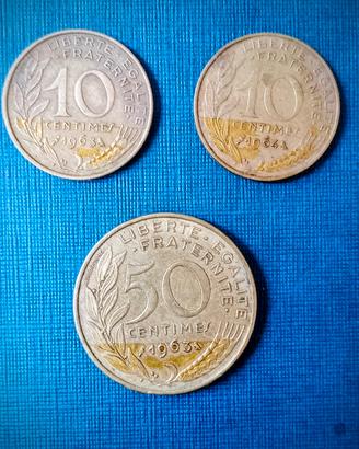 Francia, 10 e 50 Franchi del 1963 e 1964
