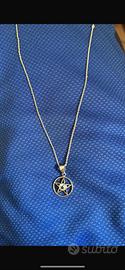 Collana pentacolo topazio blu