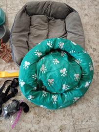 cuccia con accessori