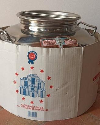 Fusto Sansone  25 lt IN ACCIAIO INOX 18/10