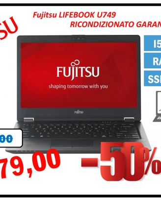 Notebook Fujitsu Lifebook U749 i5 8GB Windows 11