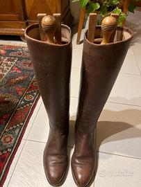 Stivali vintage artigianali in pelle