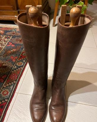 Stivali vintage artigianali in pelle